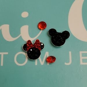 Origami Owl Mickey & Minnie BLING Charms
